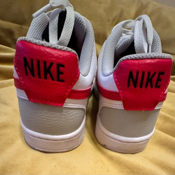 Nike Red and White and Gray Low-Top Sneakers - Picture 3 of 4